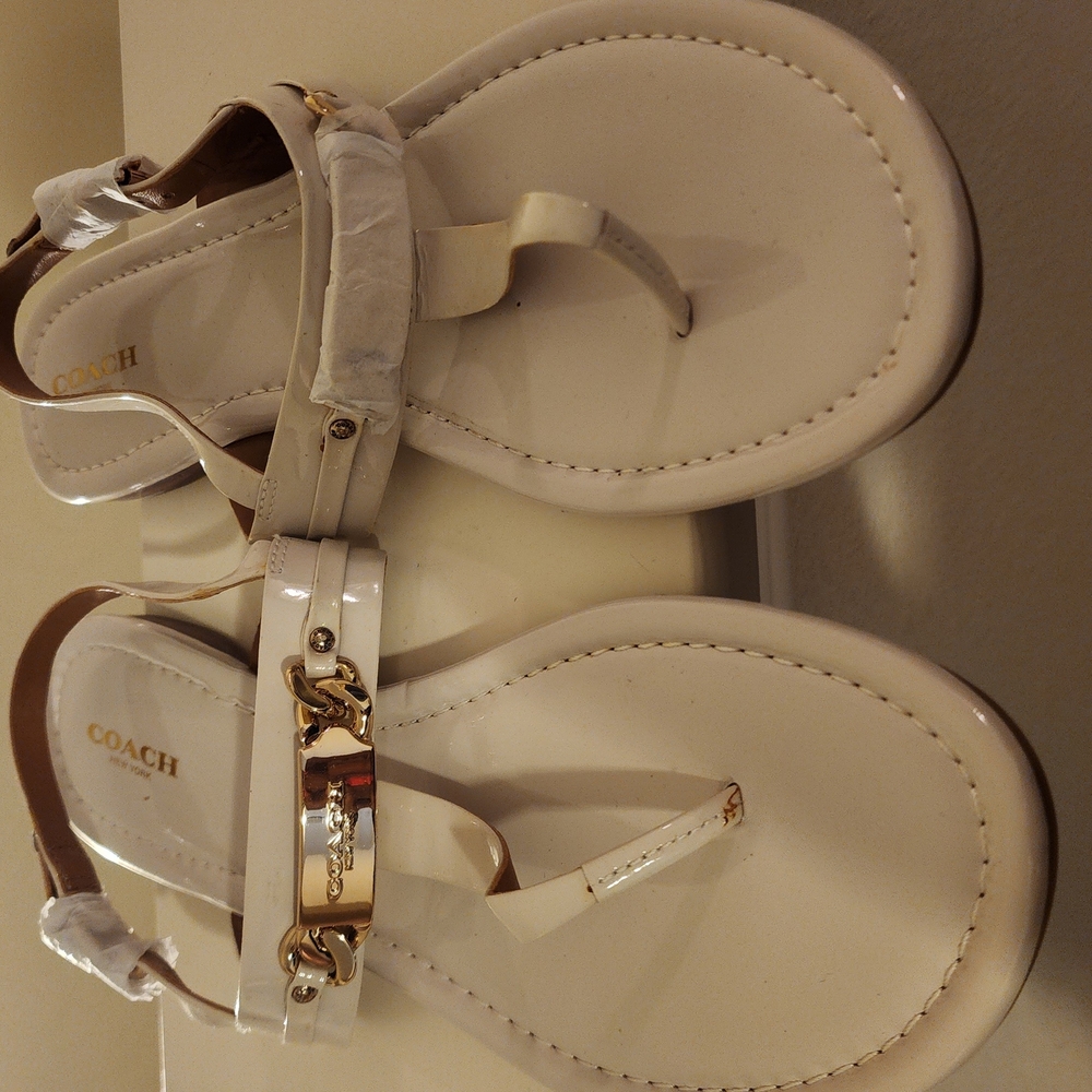 Coach Women's White Sandals